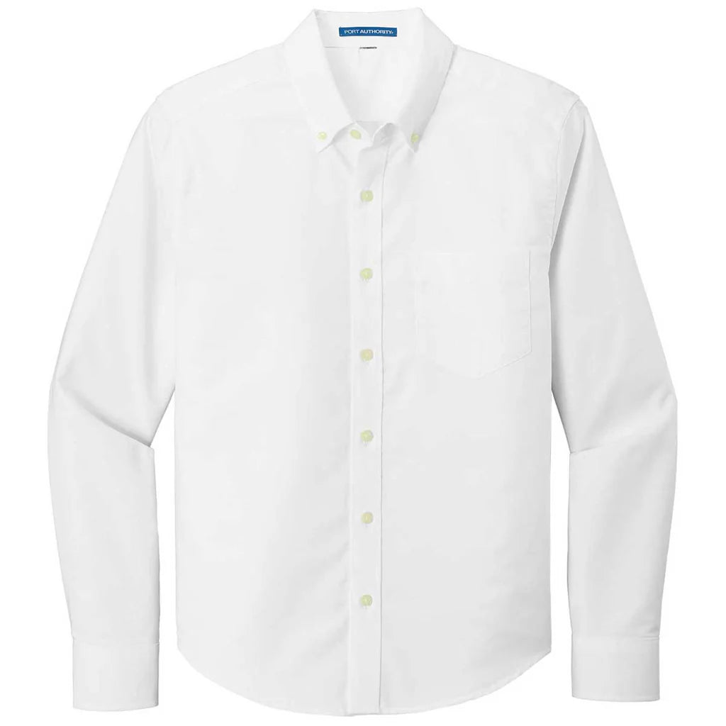 Port Authority Men's Black Untucked Fit SuperPro Oxford Shirt