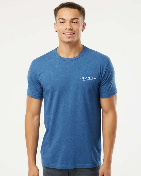 Men's Crewneck T-Shirt with Aquabella Logo Screenprinted -6210