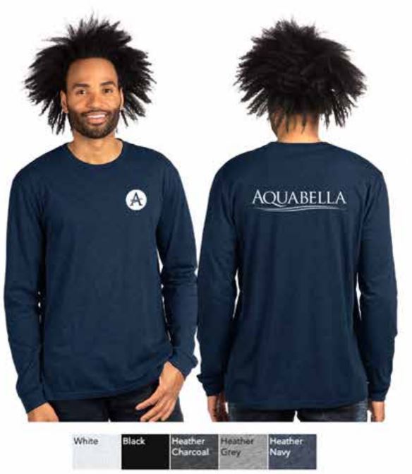 Long Sleeve T-Shirt with Aquabella logo screenprinted